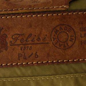 Felisi ボストンバッグ トートバッグ ナイロン レザー カーキ ブラウン