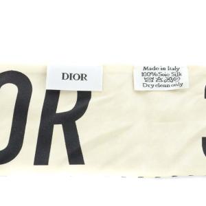 Dior スカーフ バンダナ 千鳥柄 ロゴ 総柄 シルク ベージュ ブラック
