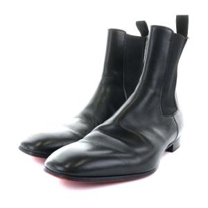Christian Louboutin サイドゴアブーツ スクエアトゥ 39 黒