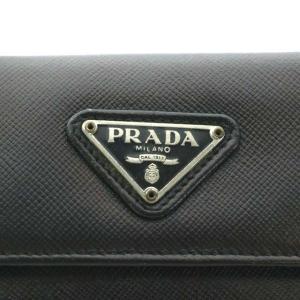 PRADA キーケース 6連 レザー トライアングルロゴ 黒 ブラック