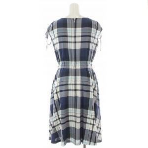 BLUE LABEL CRESTBRIDGE ワンピース チェック 36 ネイビー