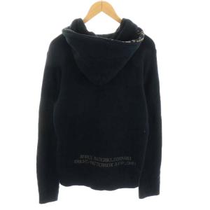 AVIREX ステンシル ヘビースウェットパーカー ジップパーカー 長袖 コットン M ブラック