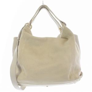 FURLA ハンドバッグ ショルダーバッグ 2way レザー ロゴ べージュ