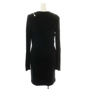 alexanderwang 新品同様 ワンピース ひざ丈 長袖 ウール ジップ 0 XS 黒 ブラック