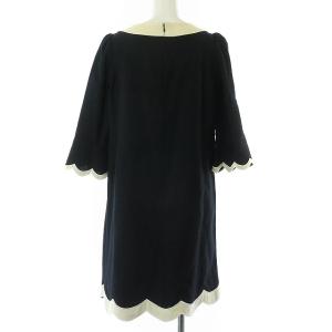 M'S GRACY ワンピース ひざ丈 七分袖 ウール 38 ブラック