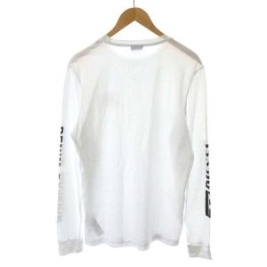DIESEL Tシャツ カットソー 長袖 ロゴ コットン L ホワイト ブラック
