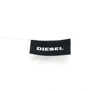 DIESEL Tシャツ カットソー 長袖 ロゴ コットン L ホワイト ブラック