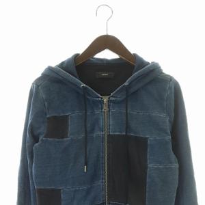 DIESEL ジャケット パーカー 切替 M ブルー