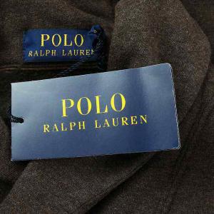 POLO RALPH LAUREN トレーナー カットソー 長袖 裏起毛 エルボーパッチ M ブラウン