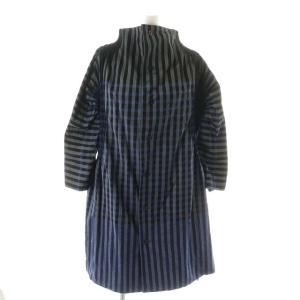 ロングシャツ チュニック M 青 黒