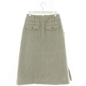 MHL. 17AW ヘリンボーンスカート フレアスカート 3 グレー