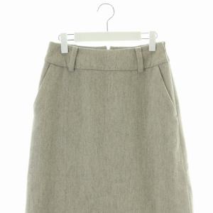 MHL. 17AW ヘリンボーンスカート フレアスカート 3 グレー