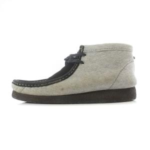 Clarks ×LOOPWHEELER ワラビー チャッカ ショートブーツ 8.5 グレー ブラック