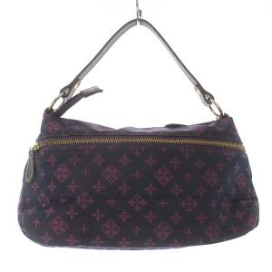 russet 2WAY ショルダーバッグ ハンドバッグ モノグラム ナイロン レザー パープル ピンク