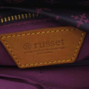 russet 2WAY ショルダーバッグ ハンドバッグ モノグラム ナイロン レザー パープル ピンク