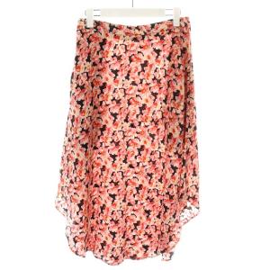 STELLA McCARTNEY 2019年製 スカート 花柄 シルク フレア 42 ピンク