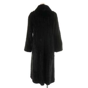 SAGA MINK Superb Quality Ranched Mink 毛皮コート ロング丈 ミンク 9 ブラック