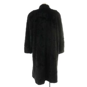 SAGA MINK Christian Allay 銀サガ 毛皮コート ロング丈 ミンク 3L 黒