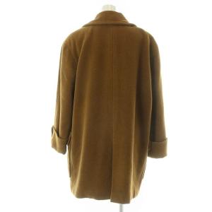 GUCCI ヴィンテージ チェスターコート ハーフ 金ボタン 40 ブラウン