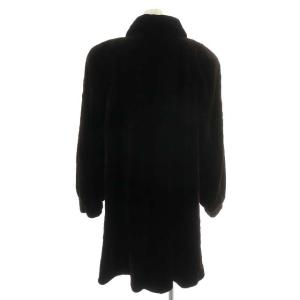 SAGA MINK 銀サガ シェアードミンクコート 裏総柄 F 茶