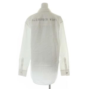 alexanderwang シャツ ブラウス バックロゴ 長袖 コットン 0 ホワイト