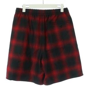 alexanderwang 19SS CHINATOWNプリントチェックショートパンツ ハーフ チェック柄 S レッド