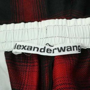 alexanderwang 19SS CHINATOWNプリントチェックショートパンツ ハーフ チェック柄 S レッド
