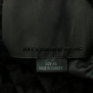 alexanderwang ライダース レザージャケット 中綿 羊革 牛革 エルボーパッチ XS ブラック