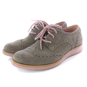 D42879 シューズ ウィングチップ スエード 23cm グレー