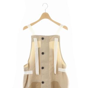 Graphpaper 18SS オーバーオール サロペット ノースリーブ 0 べージュ