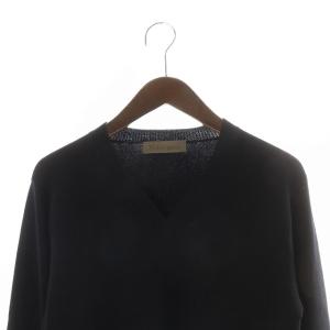 Y's for men ニット カットソー Vネック 長袖 3 ブラック