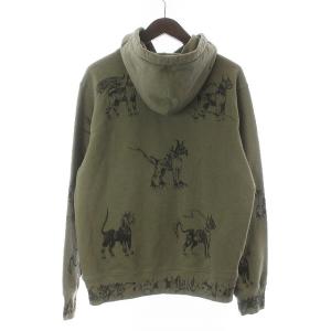 Supreme 20SS Animals Hooded Sweatshirt 総柄 S カーキ