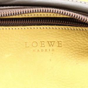 LOEWE アナグラム ショルダーバッグ スエード レザー 茶