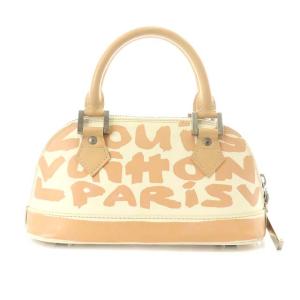LOUIS VUITTON M92178 モノグラム グラフィティ アルマ PM ハンドバッグ ベージュ ブロン
