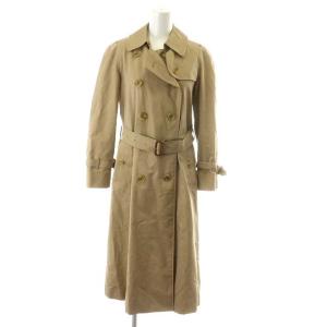 70’S ヴィンテージ トレンチコート ロング丈 裏地ノバチェック コットン ベージュ