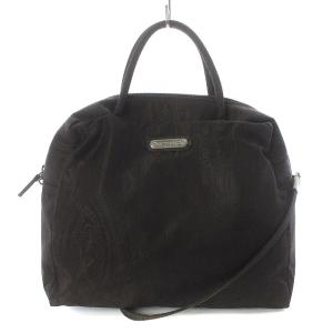 ショルダーバッグ 2WAY ペイズリー ダークブラウン