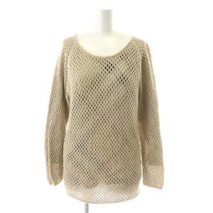 ニット セーター チェック コットン 大きいサイズ 4 XL ベージュ