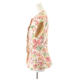 Christian Dior セットアップ スーツ ノーカラージャケット タイトスカート 花柄 11 ピンク