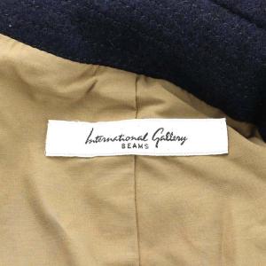 International Gallery BEAMS Pコート ミドル丈 ウール 48 ネイビー