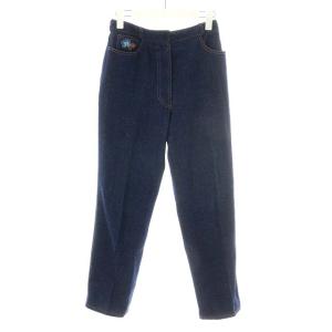 デニム ジーンズ ジーパン シルク M ブルー