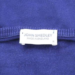 JOHN SMEDLEY ニット カットソー 長袖 コットン M ブルー
