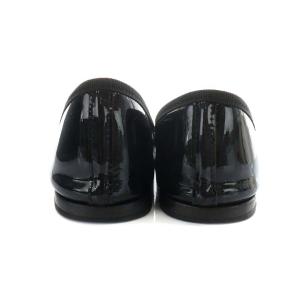Repetto バレエシューズ ラウンドトゥ リボン エナメル 23.5cm ブラック