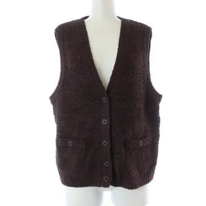 ベスト ジレ シルク 9 ブラウン