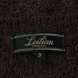 Leilian ベスト ジレ シルク 9 ブラウン