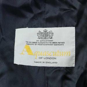 Aquascutum チェスターコート ダブル 金ボタン 英国製 ウール ネイビー
