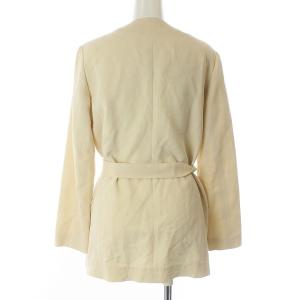 ANAYI 21SS ノーカラージャケット 羽織 リボン紐 36 アイボリー