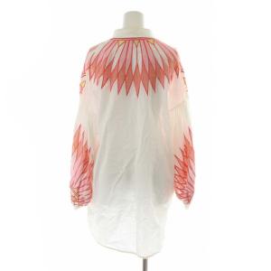 Emilio Pucci 近年モデル シャツ ブラウス 刺繍 花柄 S ピンク 白