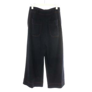 UNITED ARROWS GUNN JOHANSSON ワイドパンツ ウール ネイビー