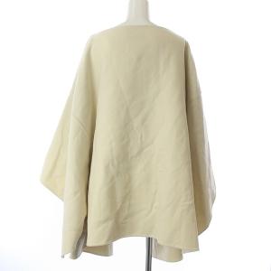 Drawer ポンチョ ジャケット ウール ラムレザー 38 アイボリー