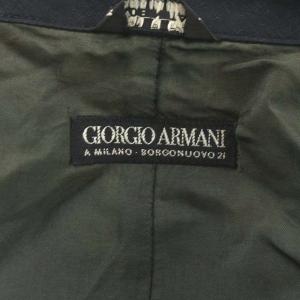 GIORGIO ARMANI A MILANO BORGONUOVO 21 ステンカラーコート ロング丈 50 ブラック